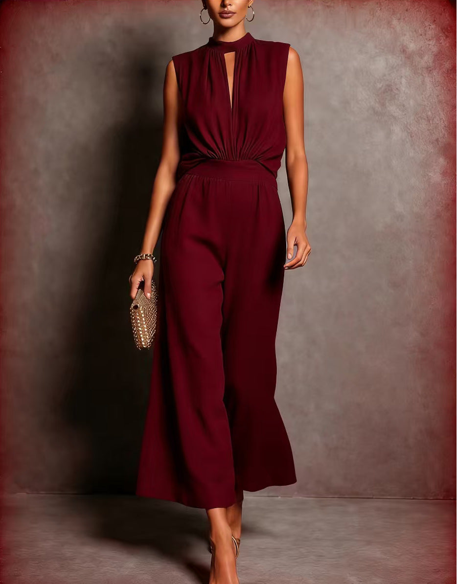 New Womens Elegant Sleeveless Two-piece Set